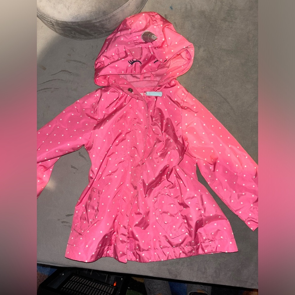 24M pink unicorn rain jacket